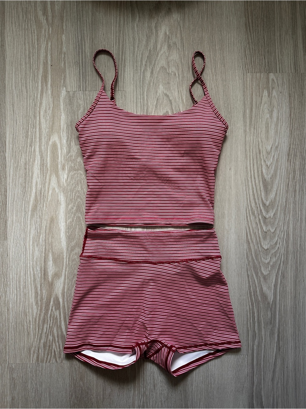 Women's Pink/Red Striped Set
